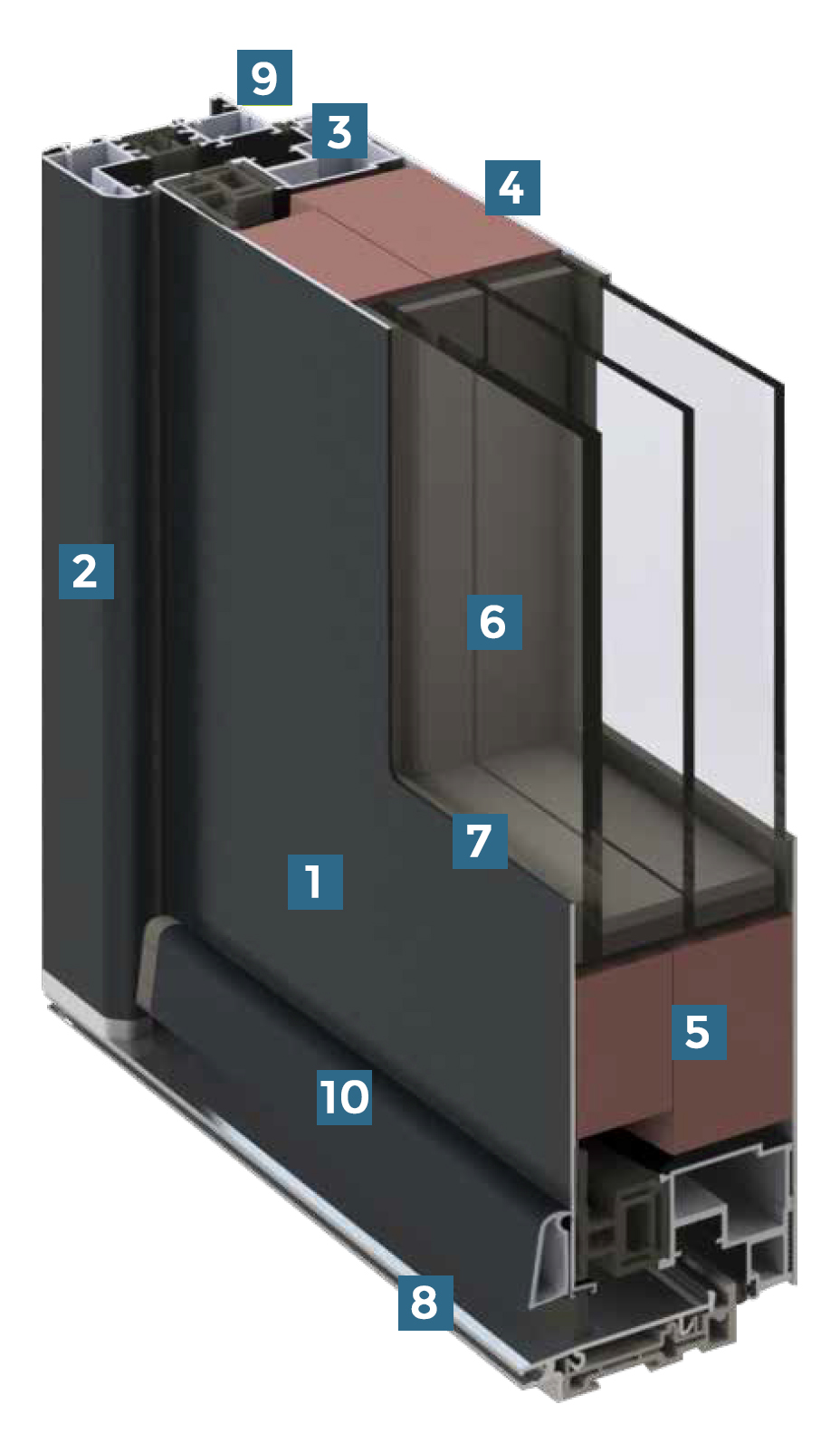 composition porte d'entrée monobloc alu découpe