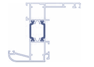 porte d'entrée monobloc alu dormant rénovation avec aile de 44mm